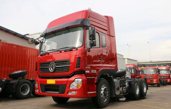 China 10 Wheels Heavy Duty Tractor Trailer , Dongfeng 375HP Tractor Head Truck supplier