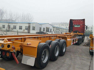 China 40ft 12m Tractor Trailer Truck 3 Axle Skeleton Semi Trailer For Container Transport supplier