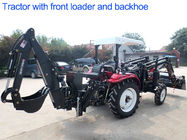 China 4WD Agriculture Farm Tractors 30hp Diesel Engine With Front Loader And Backhoe factory