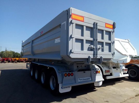 China U Shape Tractor Trailer Truck / 4 Axle Dump Truck Tipper With 35m3 Cargo Box Capacity supplier