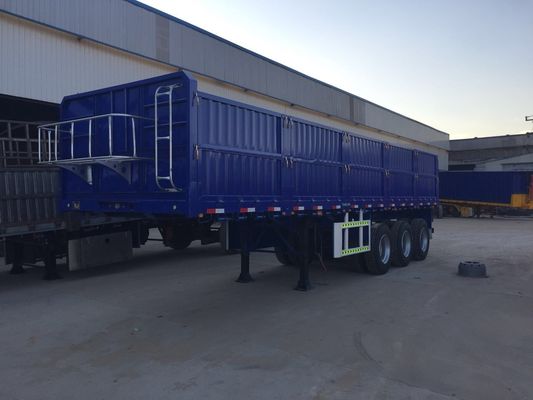 China Dongfeng 3 Axle Side Wall Semi Trailer / Cargo Semi Trailer With Capacity 50T FUWA Axle supplier