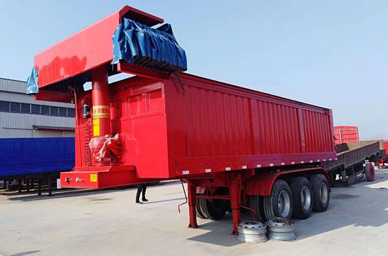 China 35 tons 3 axles tipper trailer/ dumping tipper trailer side tipper trailer supplier
