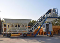 China Automatic Heavy Construction Machinery Mobile Concrete Batching Plant With 100t Cement Silos factory