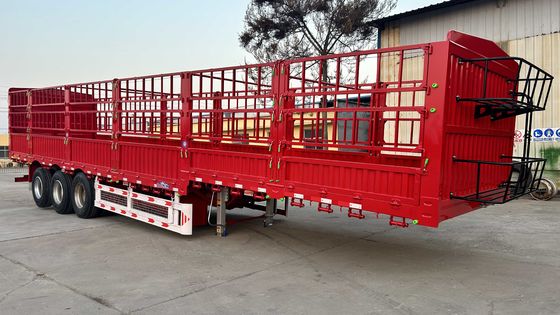 Heavy Duty 40ton 50ton Cargo Semi Trailer 3  Axles Fence Cargo Semi Trailer