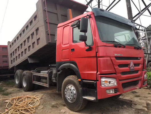 HOWO A7 Used Dump Trucks 375 HP 8900*2600*3450 Mm With Max. Speed 75 Km/H