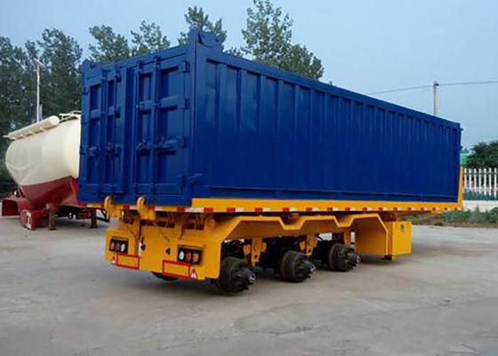 2 And 3 Axle Flatbed Semi Trailer With Capacity 40-70T ISO9001 Standard