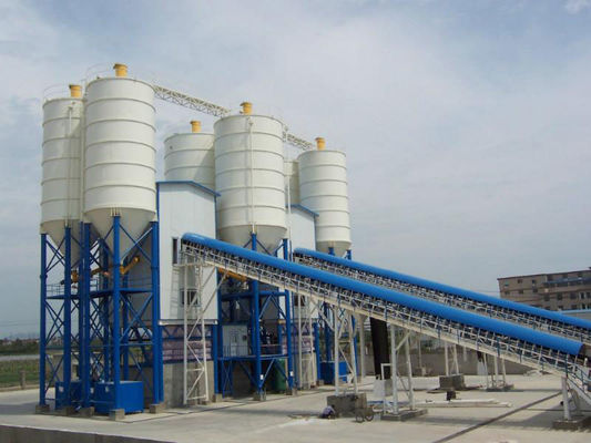 HZS120 Concrete Batching Plant Stationary Modular Design Easy Installation And Removal