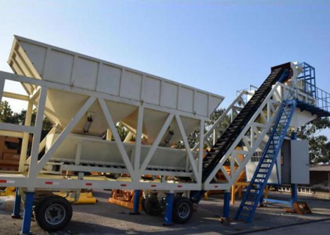 Automatic Heavy Construction Machinery Mobile Concrete Batching Plant With 100t Cement Silos